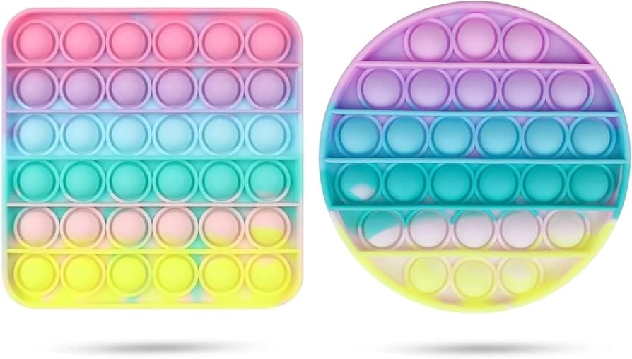 プッシュバブル プッシュポップ 2種類 4個 丸 四角 Amazon | プッシュポップバブル 2個セット 丸 四角形 ミニ