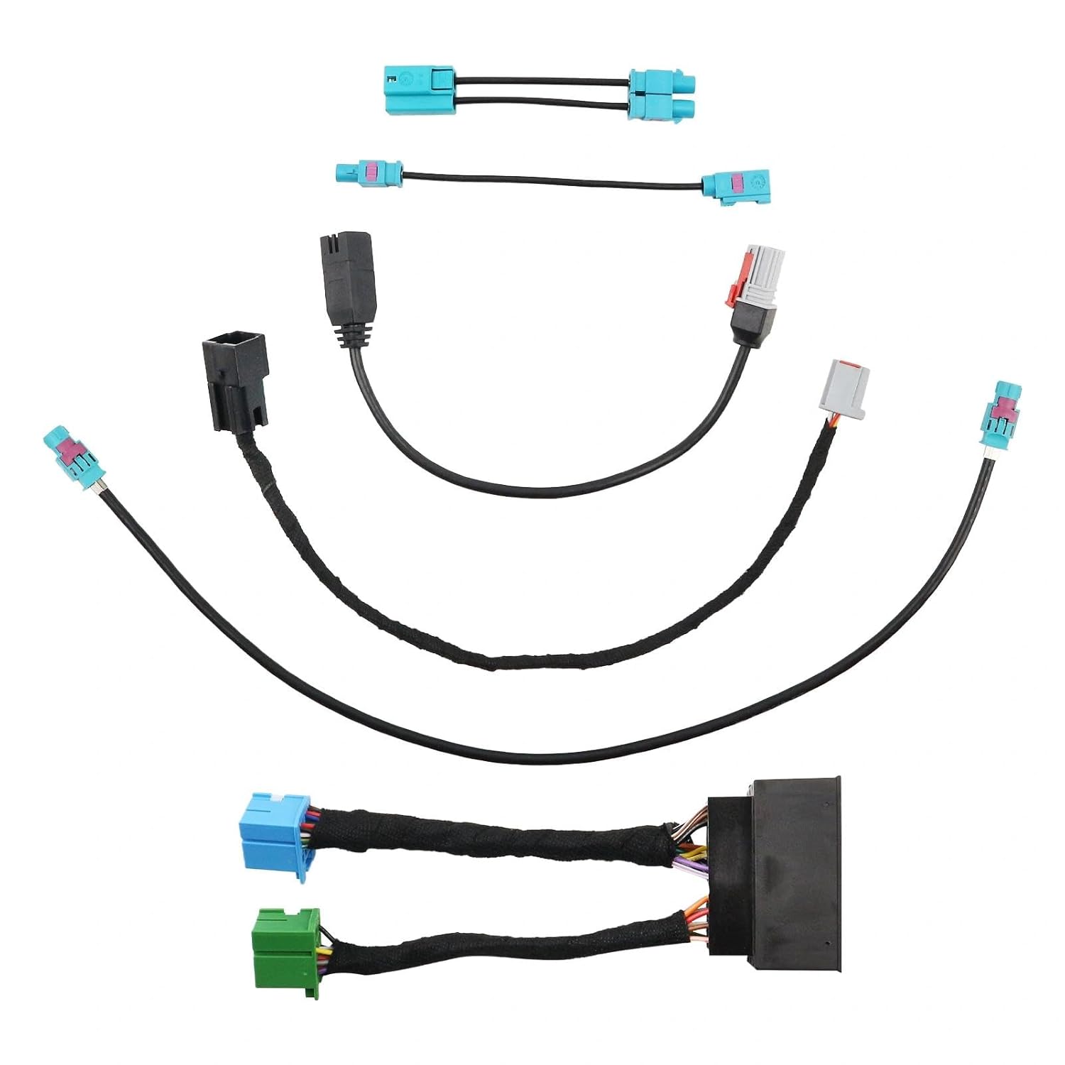 Upgrade Integration Wiring Harness Compatible with Dodge RAM 2019-2024 5”OR 8.4" to 12" Uconnect 5 5 with Display Integration Wiring Harness and Display Main Connector Adapter Lvds USB Replace 6858349