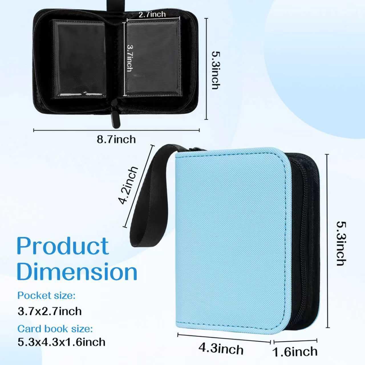 Amazon.com: 1 Pocket Card Binder  Collectible Trading Card Album, Single  Card Holder with 20 Pages, Holds 40 Cards, Side-Loading Mini Binder for  TCG, MTG, Sports, Baseball, Football, Small Sports Card Book,Blue :