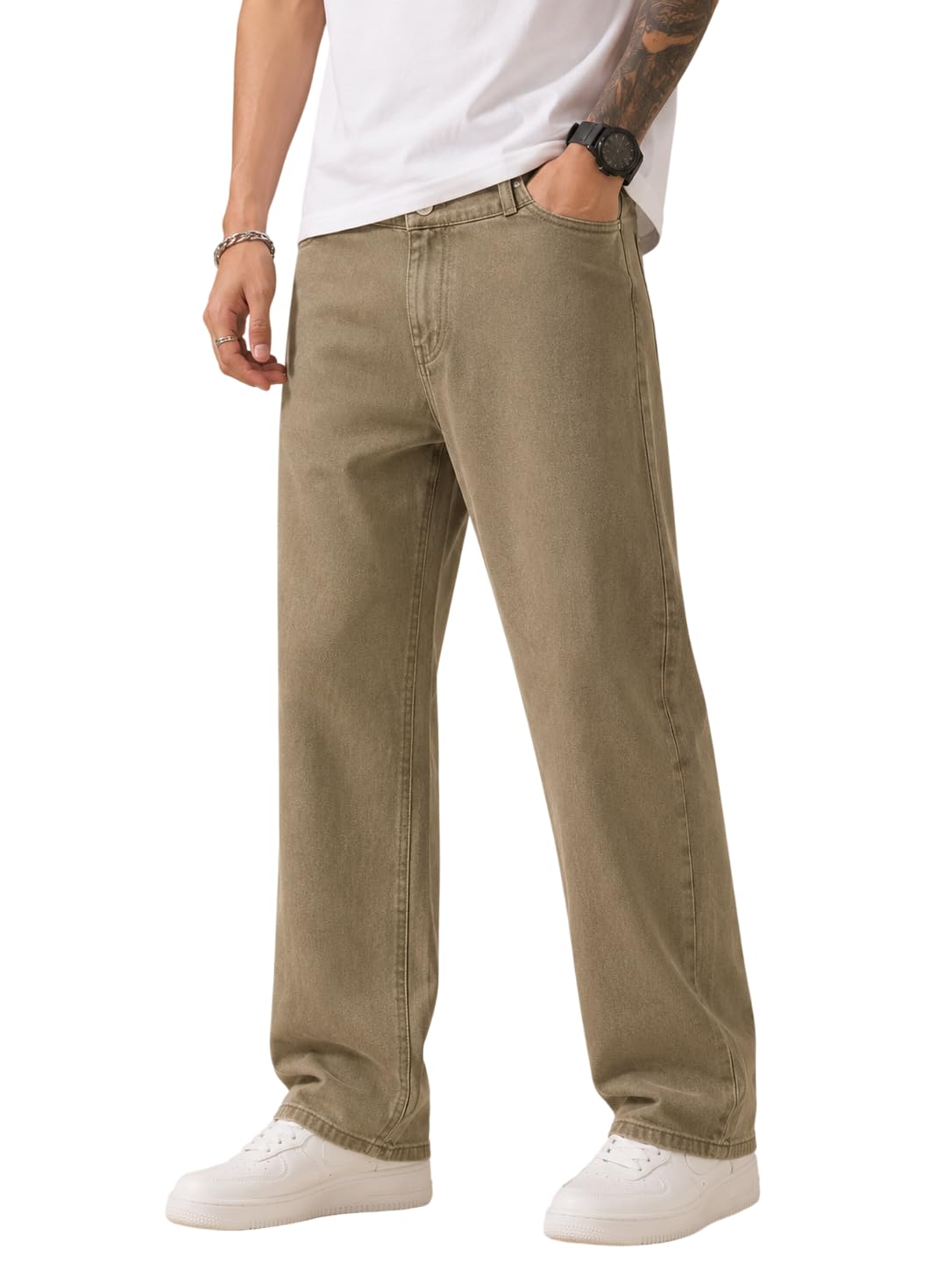 Men's Comfortable Casual Denim Jeans | Men's Solid Straight Fit Jeans | Mid Rise Denim Pants | Regular Fit Stretchable Jeans-picture-25