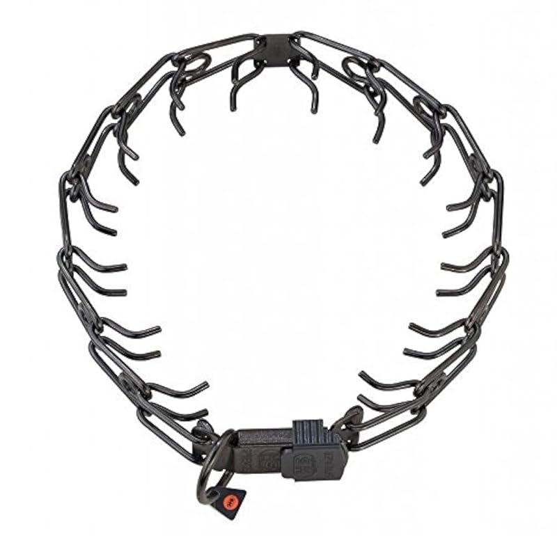 Coleira de Pinos para Cães Herm Sprenger em Aço Inoxidável Preto, 3,25 mm, 58 cm (50108)