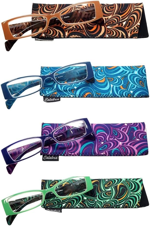 Calabria Victoria Women Designer Retro Reading Glasses Vintage Readers Distortion Free Lenses Lightweight Durable