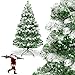 Produktbild KESSER® Weihnachtsbaum künstlich 120cm mit 216 Spitzen, Tannenbaum künstlich Edeltanne Schnellaufbau inkl. Christbaum-Ständer, Weihnachtsdeko  Schnee 1,2m