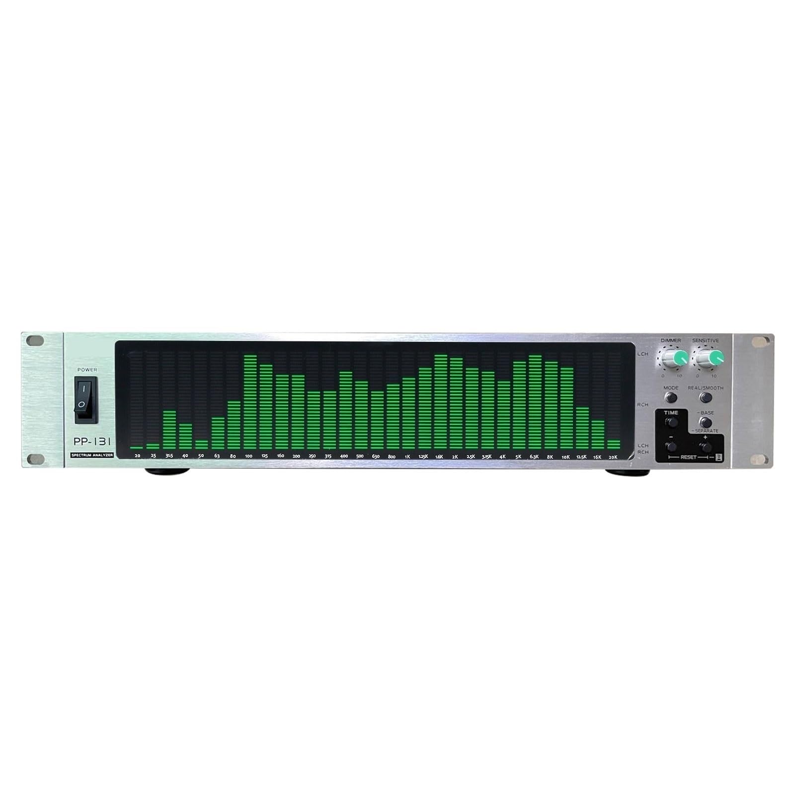 Analizador De Espectro Audio LED Verde/blanco/azul, Pantalla, Medidor VU 31 Segmentos Con Panel Plateado Preciso