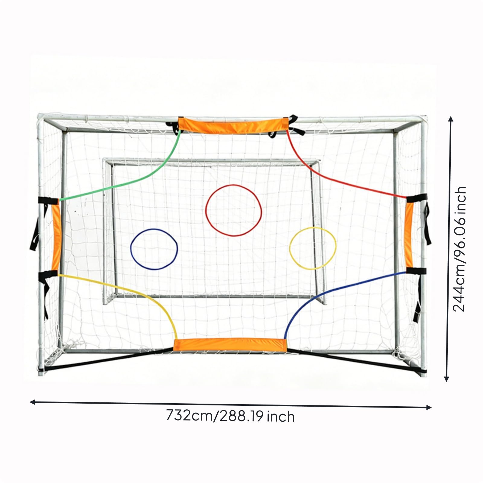 Generic Soccer Training Net Rete Allenamento Calcio Bersaglio Precisione con Target Visivi Rinforzati E Del Posizionamento Palla in Oxford Poliestere
