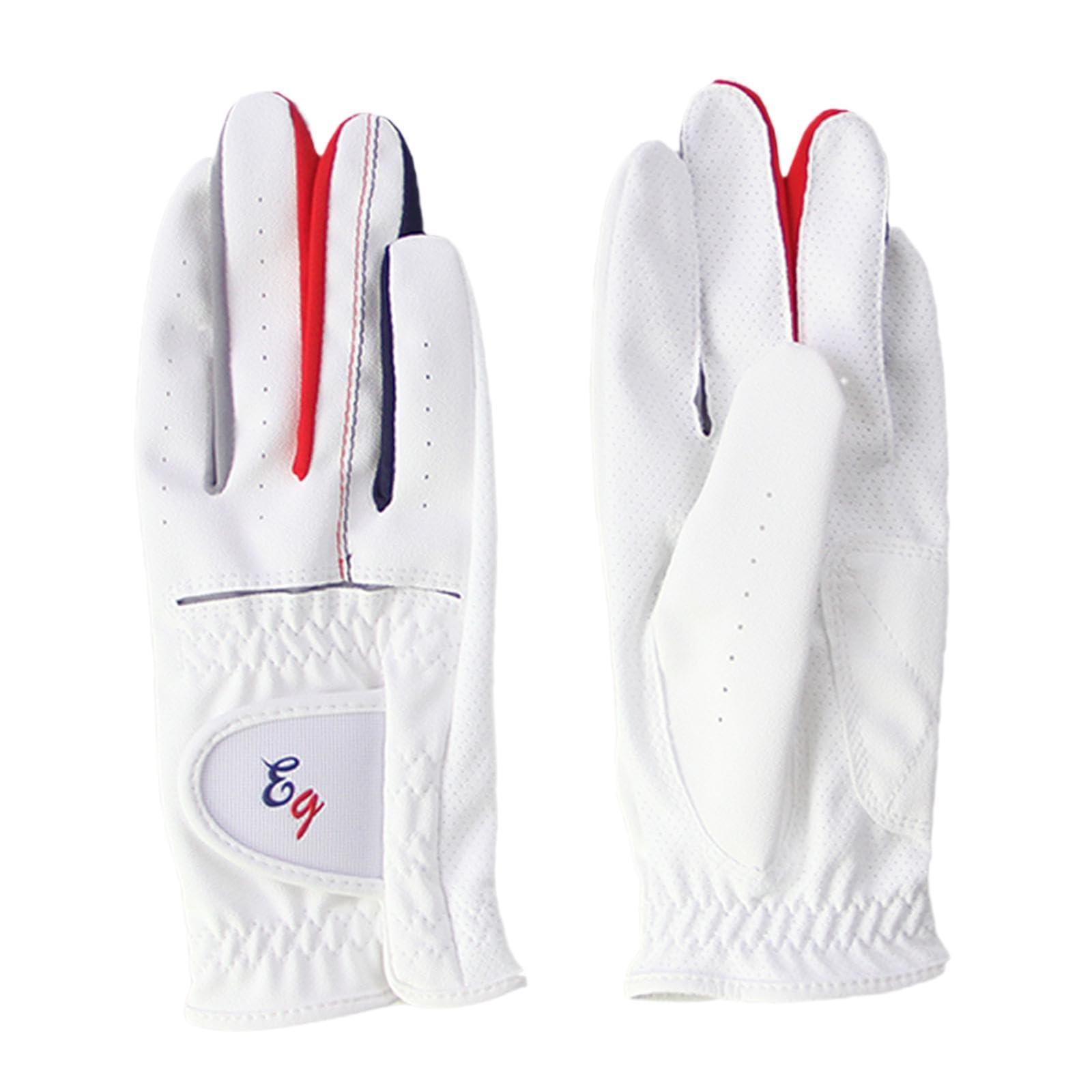 Damen Golfhandschuhe, rutschfeste Golfhandschuhe, Weiche Handschuhe für Linke Und Rechte Hand, Mesh Handschuhe für Golf, Radfahren Und Angeln