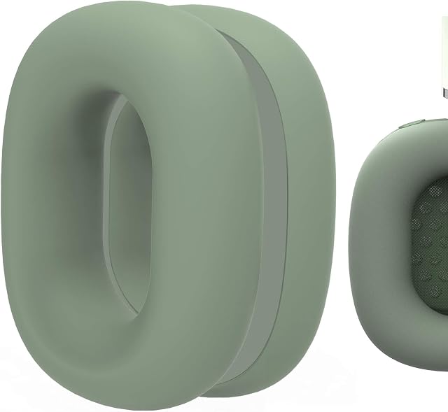 Geekria Silicone Earpad Covers Compatible With AirPod Max, Earpad Protector/Earphone Covers/Earpad Cushion/Ear Pad Covers/Headphone Covers, Easy Installation No Tool Needed (Green)