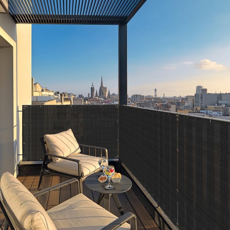 Coarbor Cubierta de malla para valla de privacidad de 3 x 50 pies para balcón, porche, terraza, terraza, patio, barandilla de 160 GSM, hasta un 90% disponible en Yaxa Peru