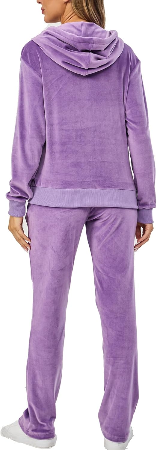 Velour Track Suits for Women Set Fall Sweatsuits 2 Piece - Image 2
