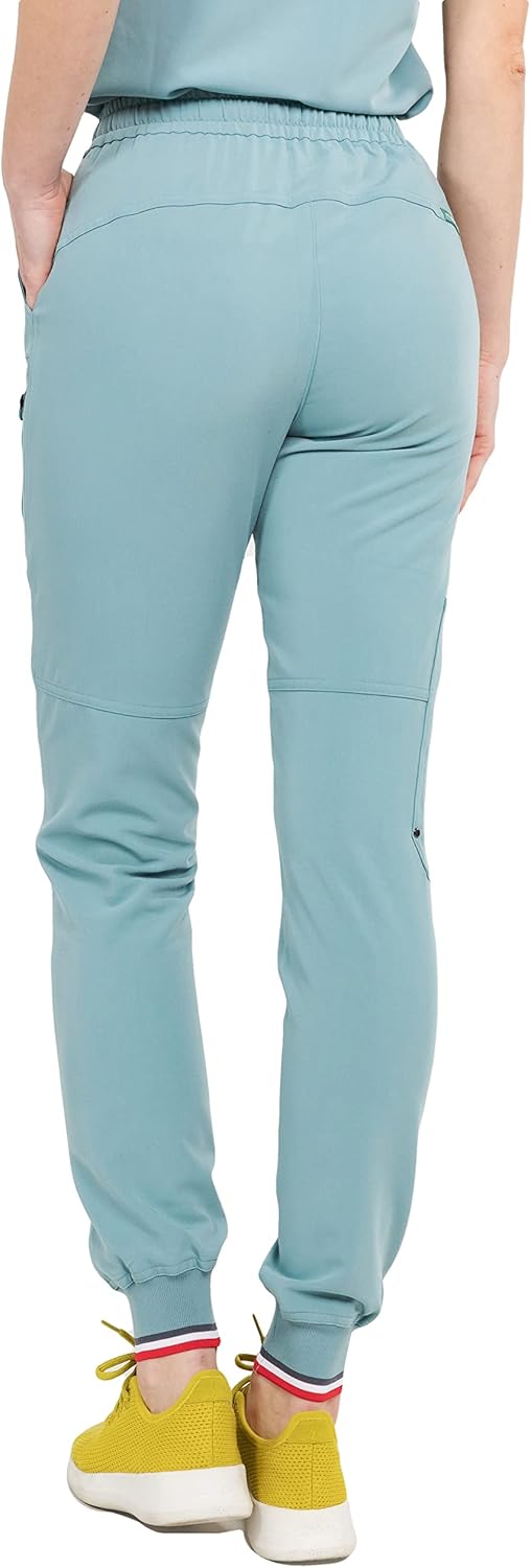 Mediclo Women's Medical Scrub Pants - Catalina Jogger 7 Pockets Eco Friendly Sustainable FYSEL Fabric Tapered Leg Workwear: Clothing, Shoes & Jewelry