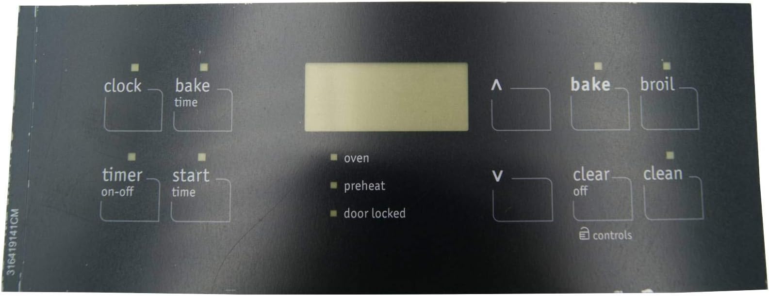 Supplying Demand 316419141 316352004 Range Black 10 Button Clock Overlay Replacement
