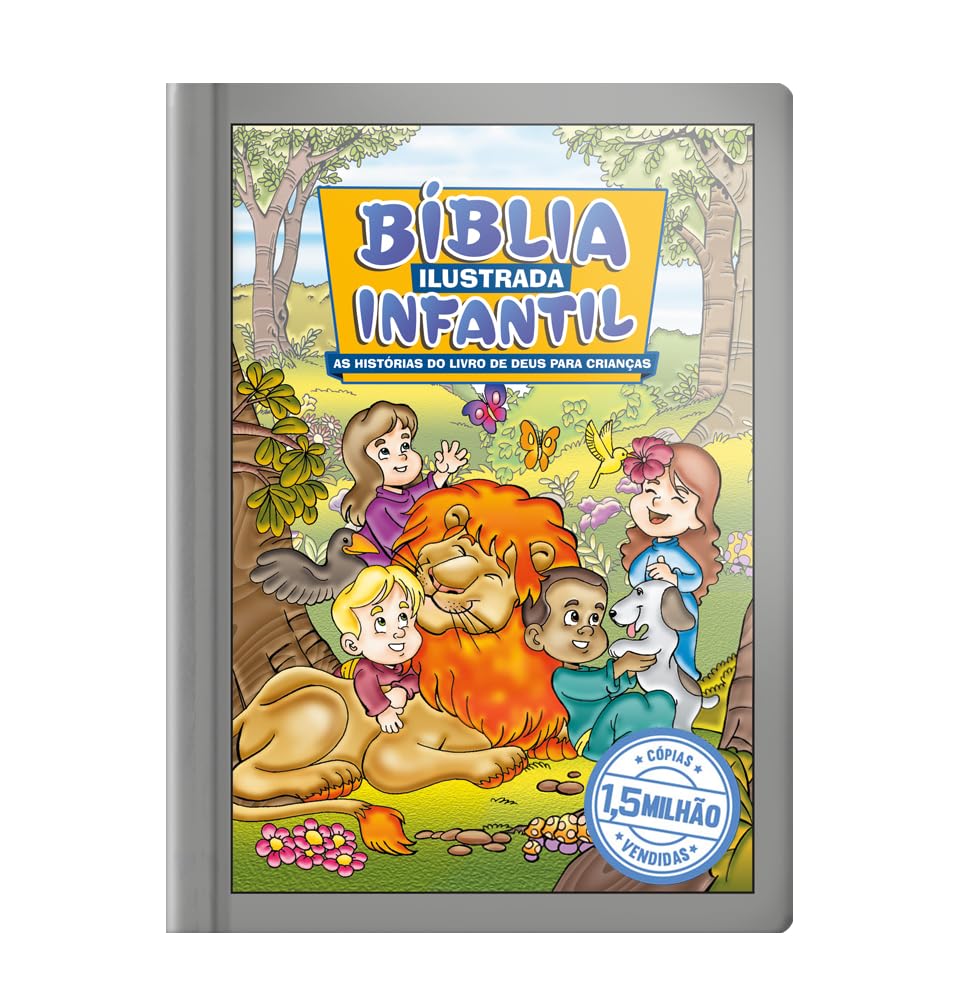 Bíblia Ilustrada Infantil Cor Prata