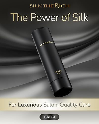 Miniatura 2 de SILK THE RICH Aceite protector térmico para el cabello, reparación de puntas abiertas, tratamiento de calidad de salón de alisado con aceite de