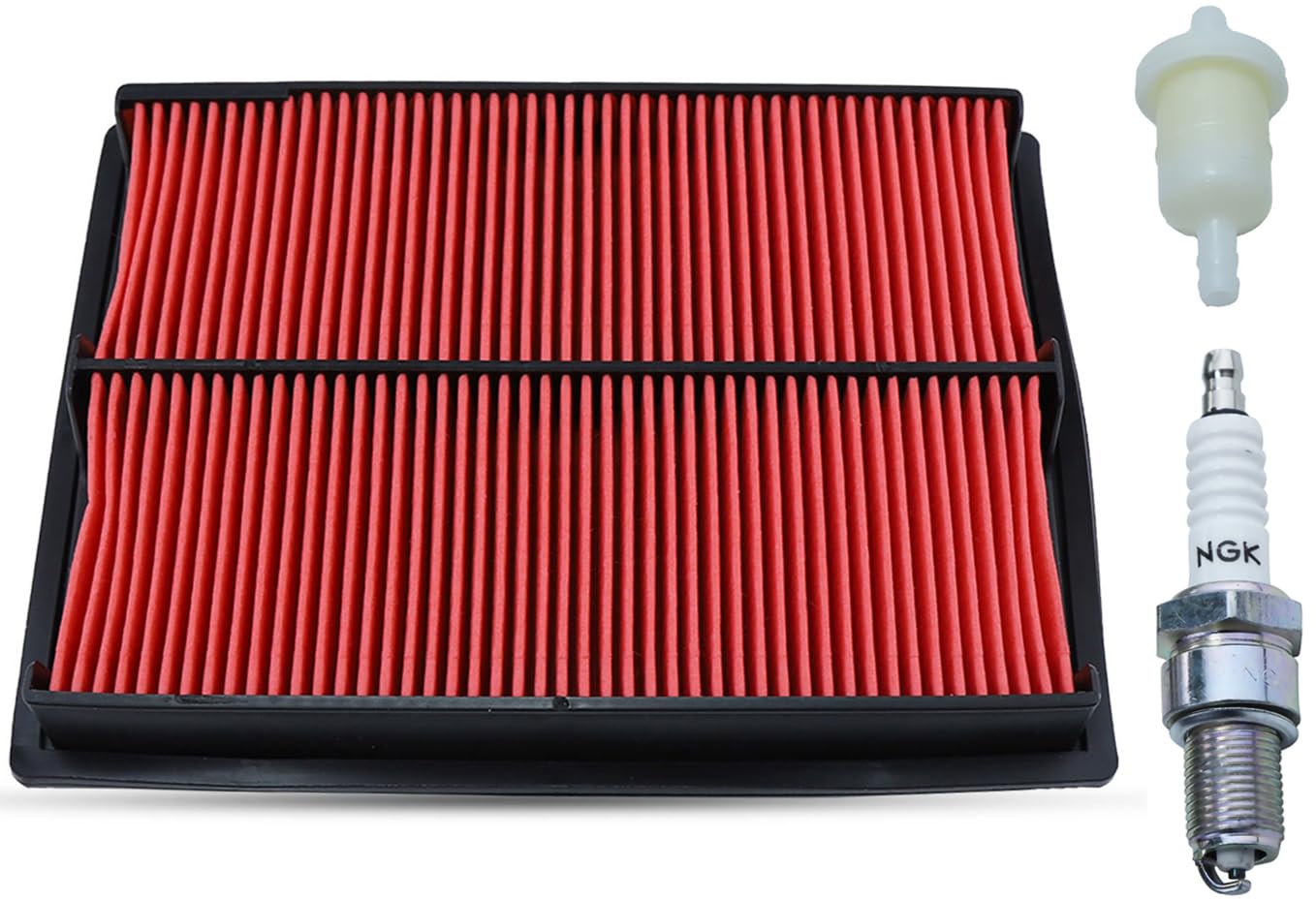 Filtro Aria con Prefiltro per Honda GX620 GX610 GX670 e Motore 18CV 20CV 24CV, ADEFOL Filtro dell'aria con Candela e Filtro Carburante Pezzi di Ricambio Accessorio Motore