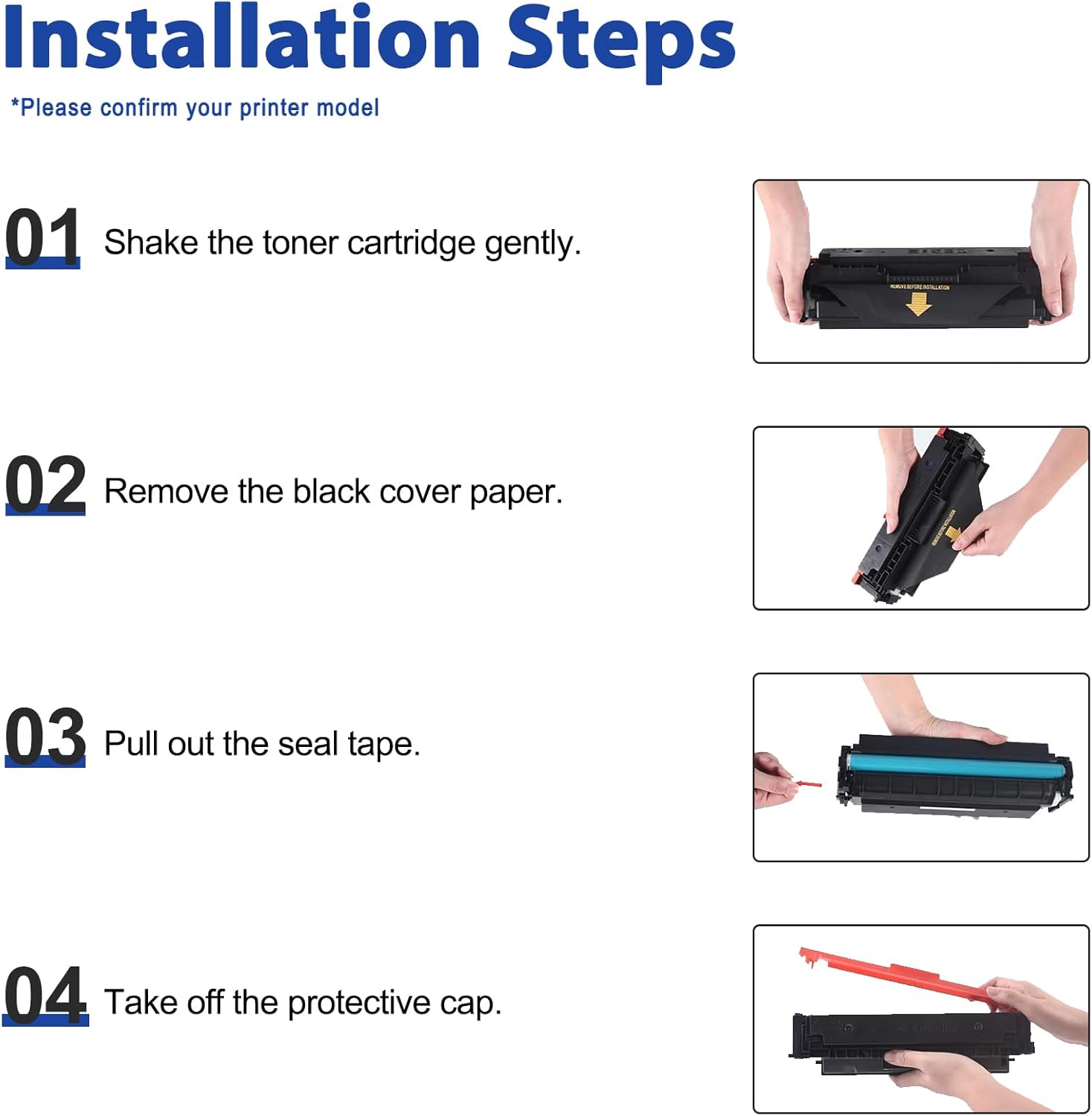 305A Toner Cartridge 4-Pack (CMYK) - Replacement for HP CE410A CE411A CE412A CE413A, Works with Pro 300 M351/M375 & Pro 400 M451/M475 Printers