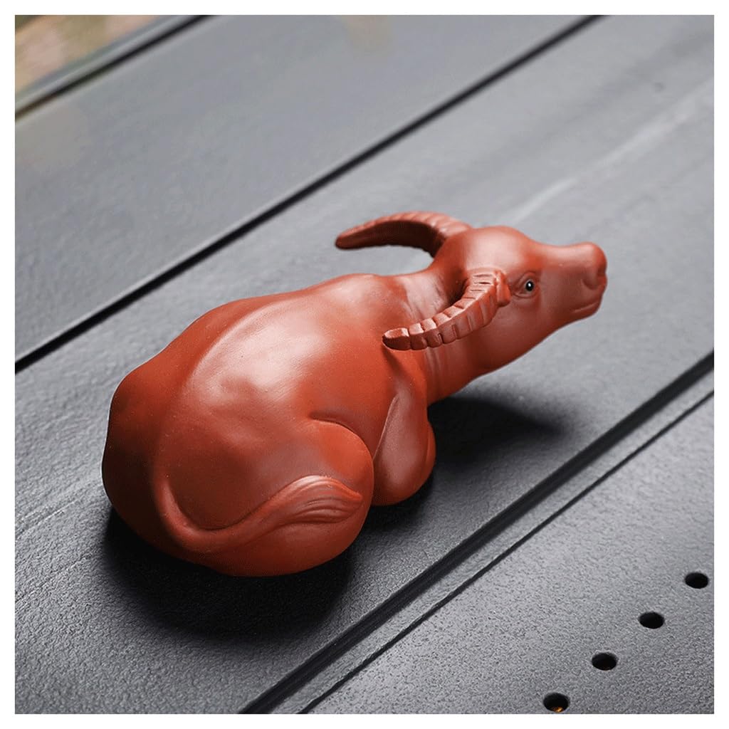 ENGENDER Kung Fu Tea Pet Purple Clay Tea Pet Lucky Turtle Ornaments Household Decoration Home(B)