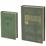 The Lakeside Collection Caja decorativa para libros, juego de 2