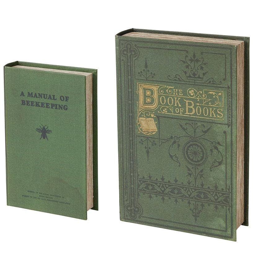 Boîtes à livres décoratives en lot de 2 pour organiser le salon avec style