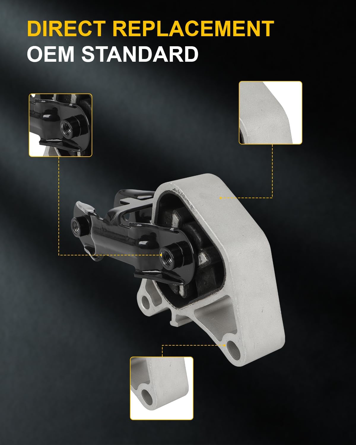 OCPTY 3PCS Front Engine Motor Mount Set Compatible for Mercedes-Benz CLA250 2014-2019, GLA45 AMG 2015-2019, B250 2013-2016, 2.0L # 2462401717, 2462401209