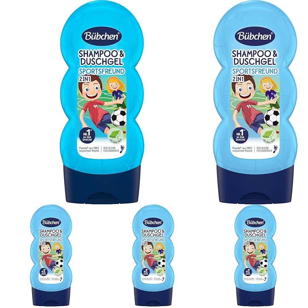 Bübchen Sportsfreund 2in1 Shampoo & Duschgel, 230 ml (Packung mit 5)