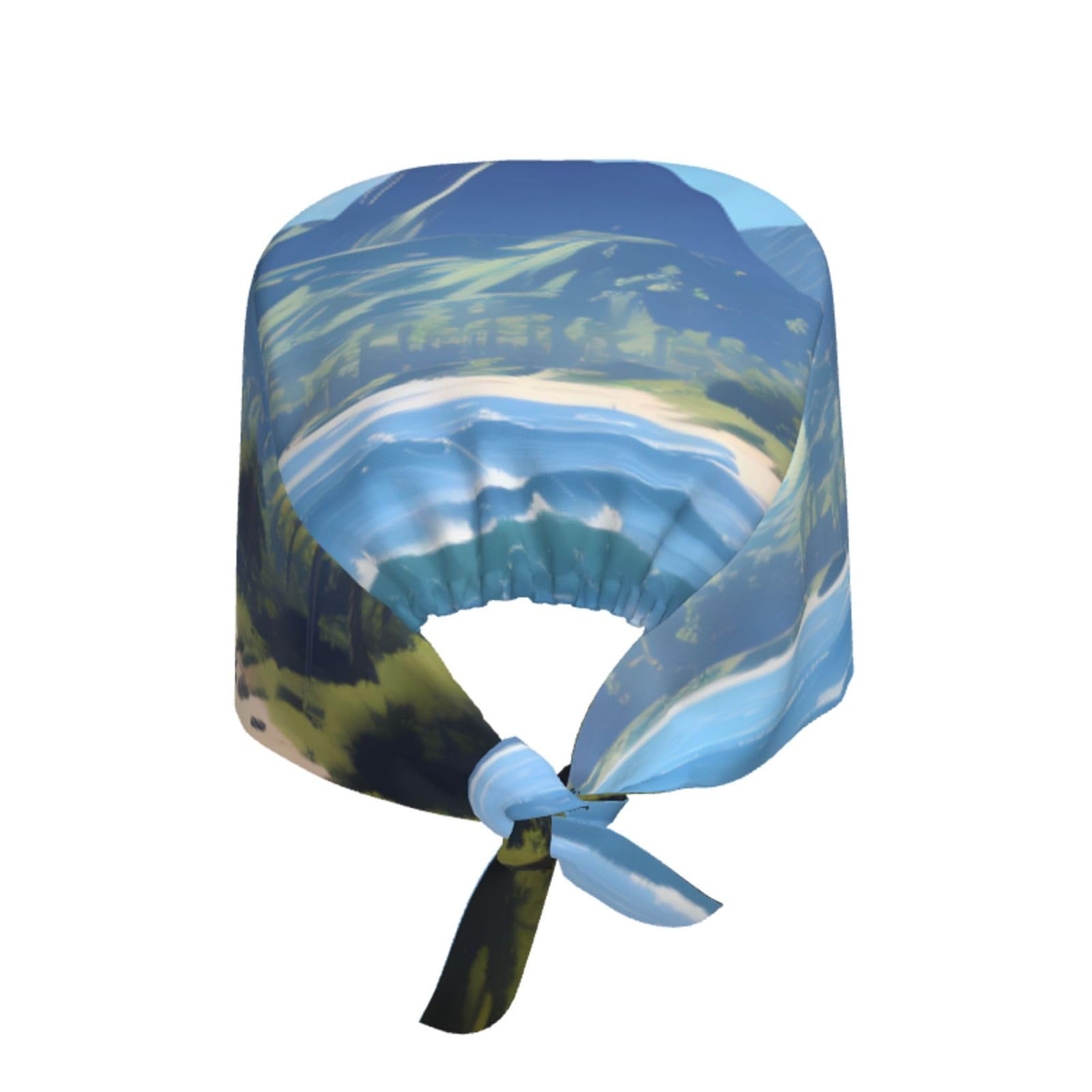 YYHWHJDE Breathable Work Hat Beautiful Hawaii Beach Prints Adjustable Comfortable Chef Hat for Women & Men Black