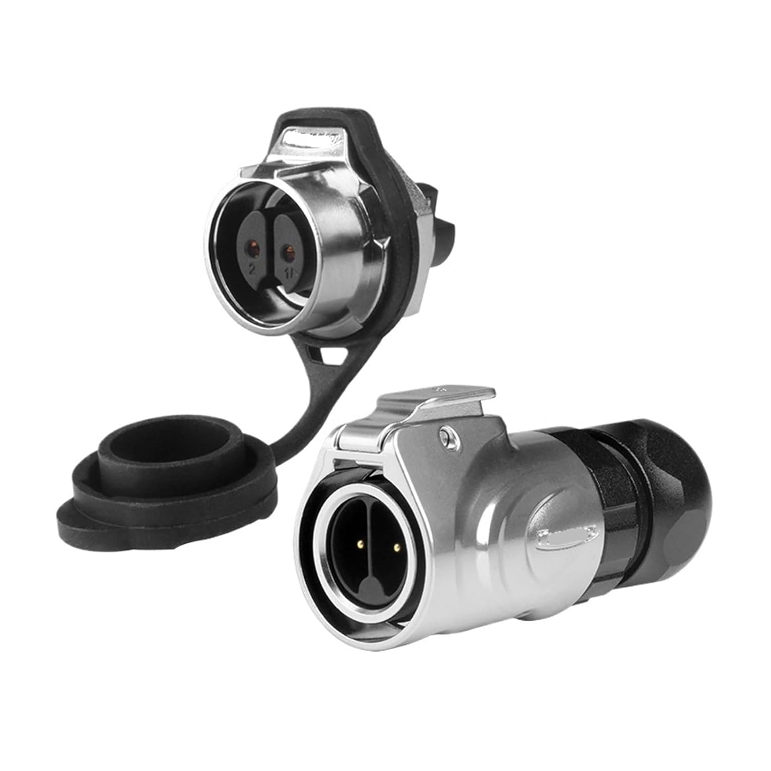 LP16 Lock Wire 2-core Full Metal b Waterproof Aviation Socket Screw Crimping Male and Female Docking Power Connector(Single Hole Formal wear)