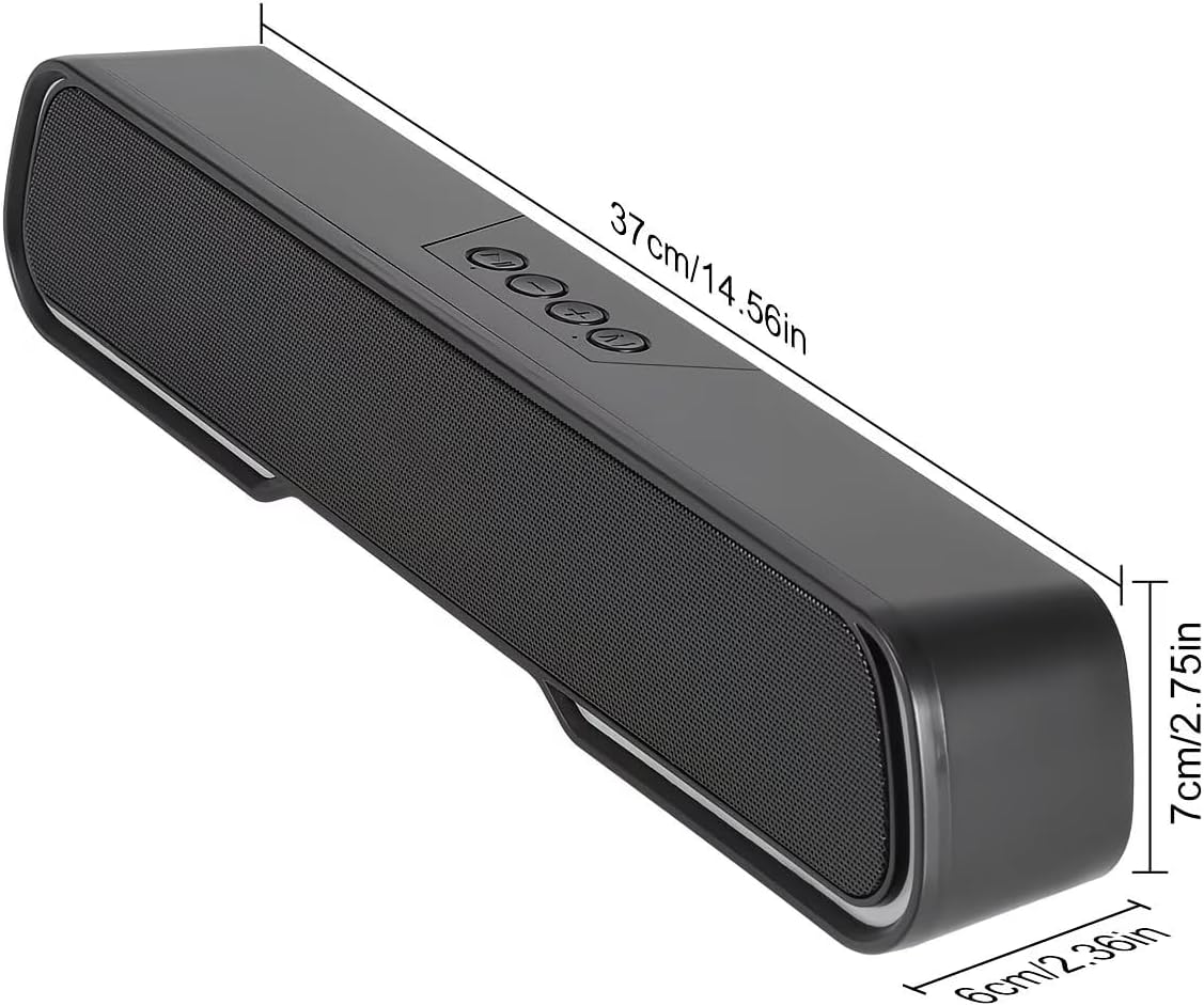 Computer Speakers for Desktop PC, Bluetooth PC Speakers with Dynamic RGB Light, Wired USB Plug & Play Computer Sound Bar, USB/Type-C Powered Gaming Speakers for Desktop, Laptops, Phone, Tablet