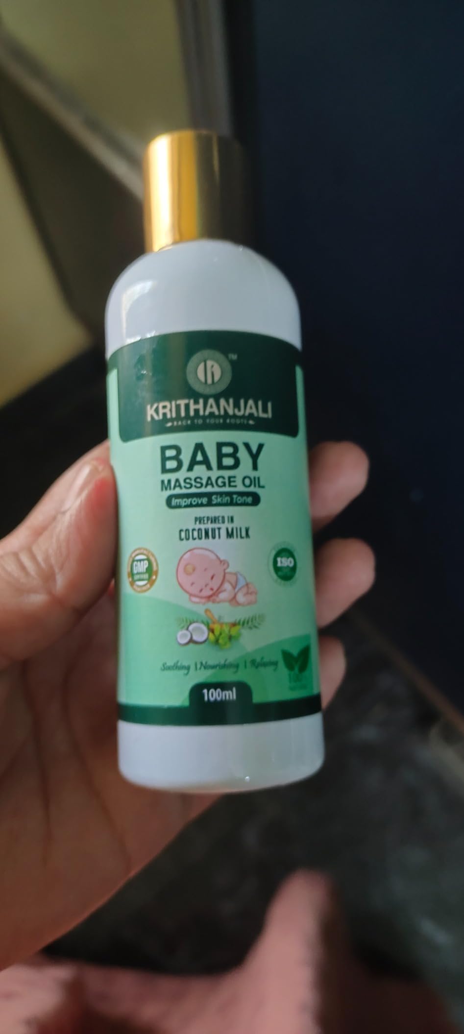 Amazon.in Buy Krithanjali Herbal Baby Massage Oil Skin Nourishing