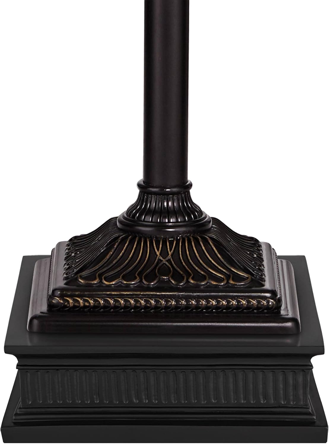Regency Hill Garver Industrial Style Torchiere Floor Lamp with Reading Light Riser 76.75" Tall Oil Rubbed Bronze Brown Metal Amber Glass Shade Decor for Living Room House Bedroom Home