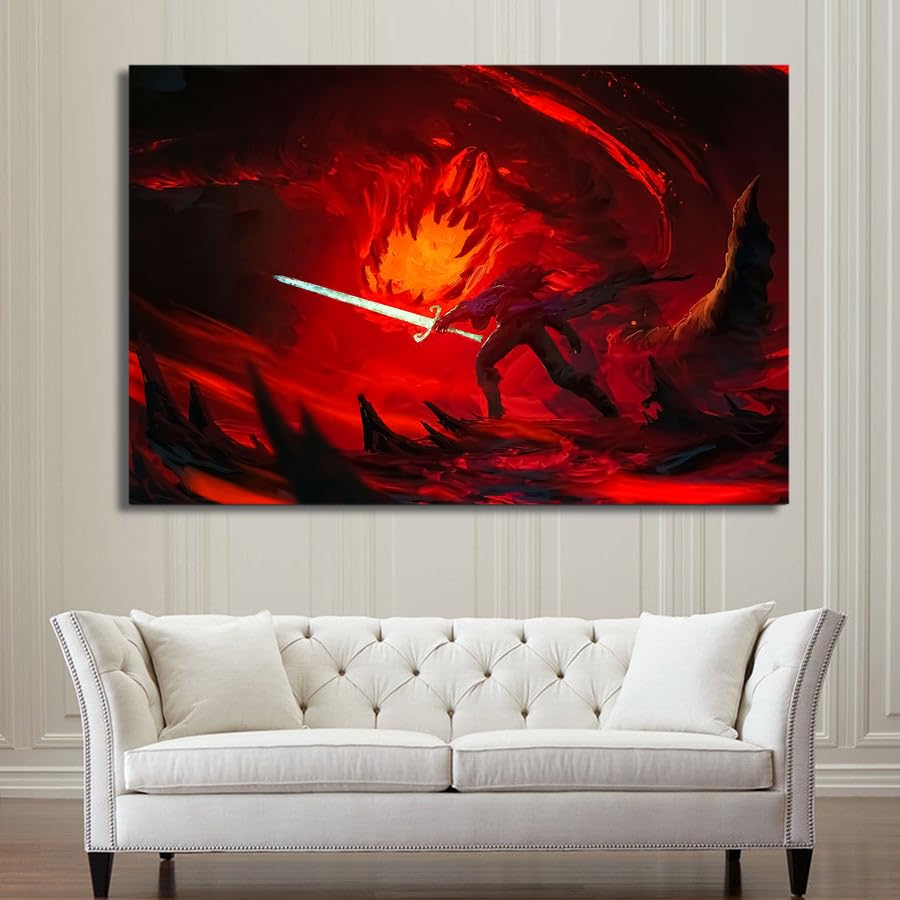 VERRE ART Printed Framed Canvas Painting for Home Decor Office Studio Wall Living Room Decoration (60x45inch Wrapped) - Momentum