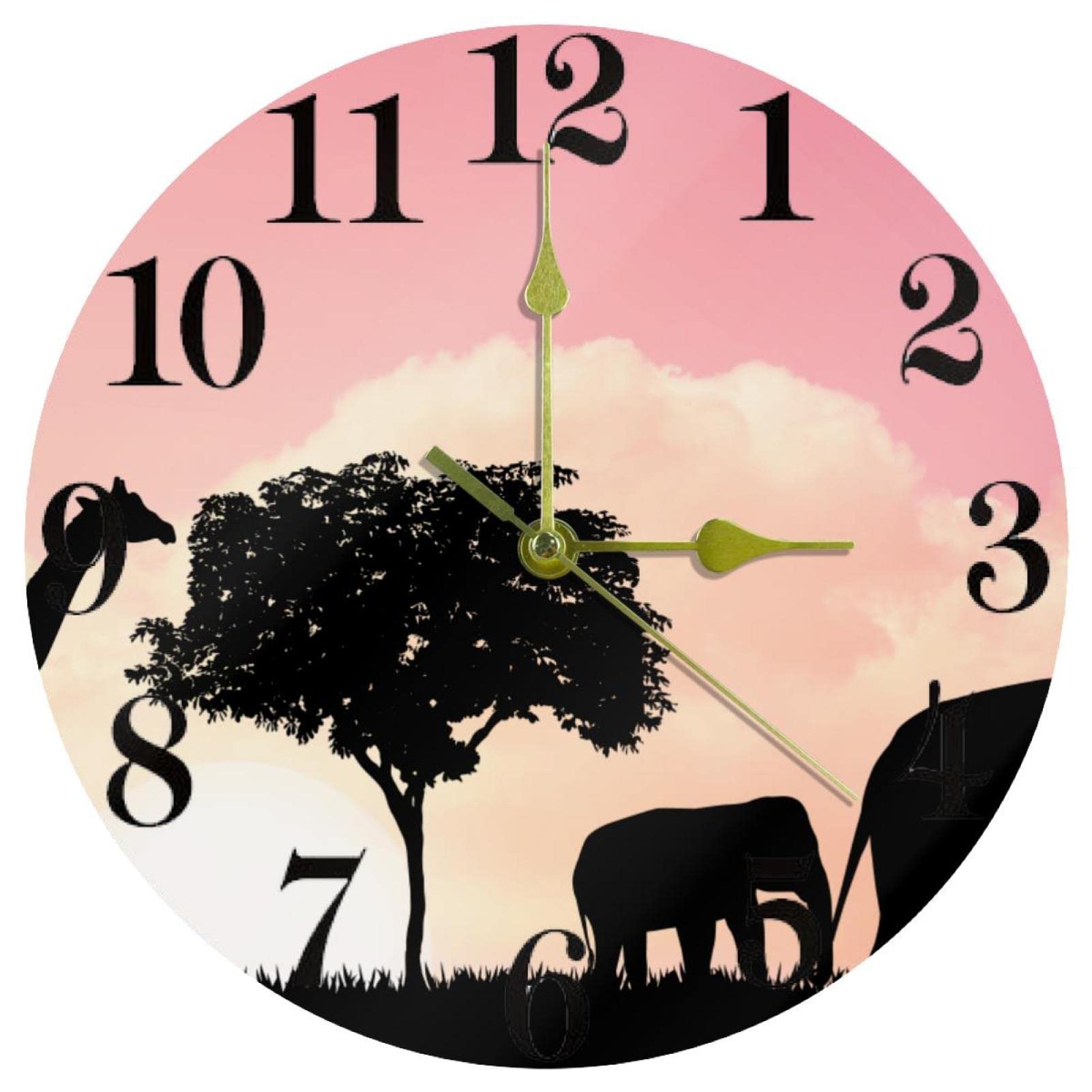 Horloge murale Nature silencieuse sans tic-tac pour salon et salle de classe