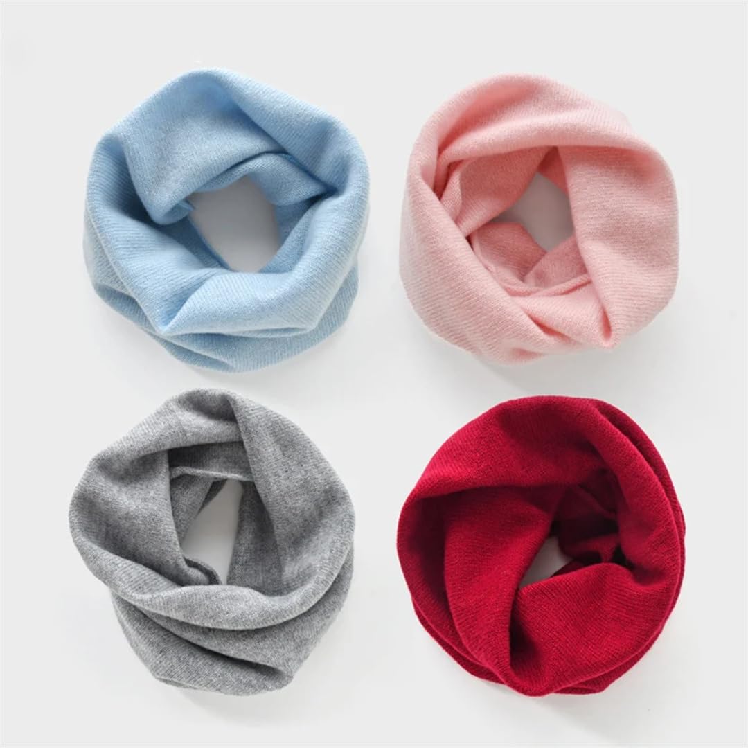 Lmtossey Sciarpa in cashmere da donna tinta unita invernale calda lavorata a maglia sciarpe sottili unisex uomo foulard lana collo sciarpe anello