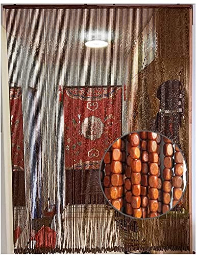 Ventilation isolation thermique rideau gaufrée bois 100x180cm - 3