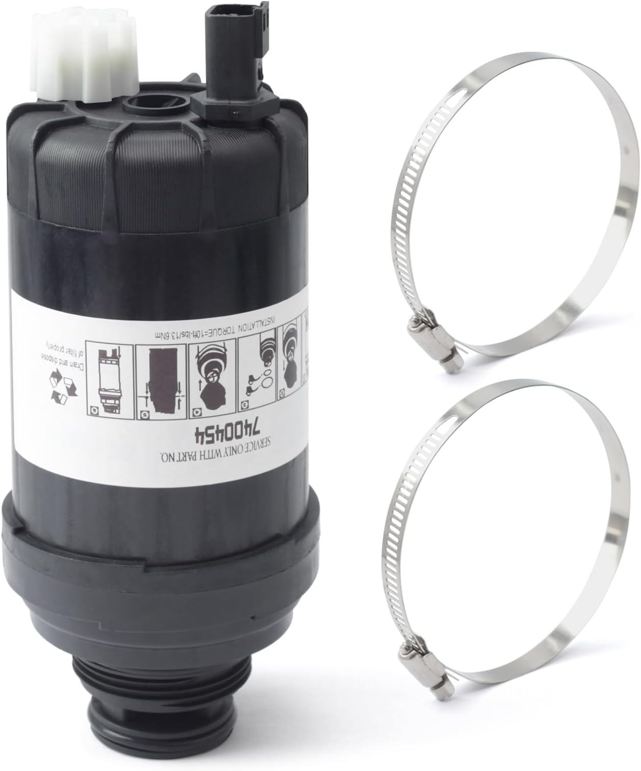 7400454 Fuel Filter Replacement for Bobcat Skid Steers & Loaders T/S Series A770 for Excavators E32 E35 for Versahandlers V519 V723, Includes Water Separator