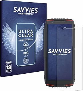 Savvies 18-Pack Screen Protection Film compatible with Cubot King Kong Mini 3 Screen Protector Ultra Clear [Scratch Proof, Anti Fingerprint]