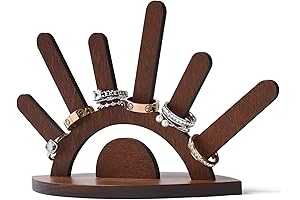 Oaque Wooden Ring Tree: Radiant Jewelry Display for Precious Rings