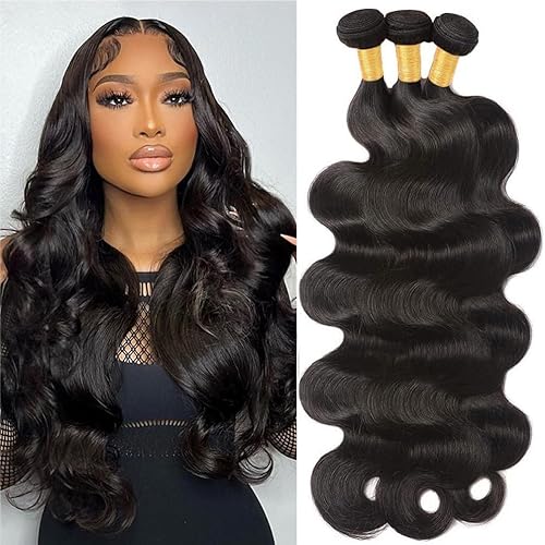 Oxcart Manojos de cabello humano ondulado de 14, 16, 18 pulgadas, paquetes de cabello humano ondulado 12A, 3 paquetes de cabello humano para