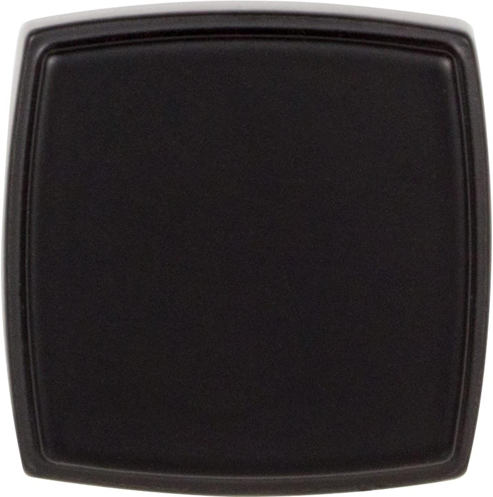 Jeffrey Alexander 1-1/4" Overall Length Matte Black Square Renzo Cabinet Knob
