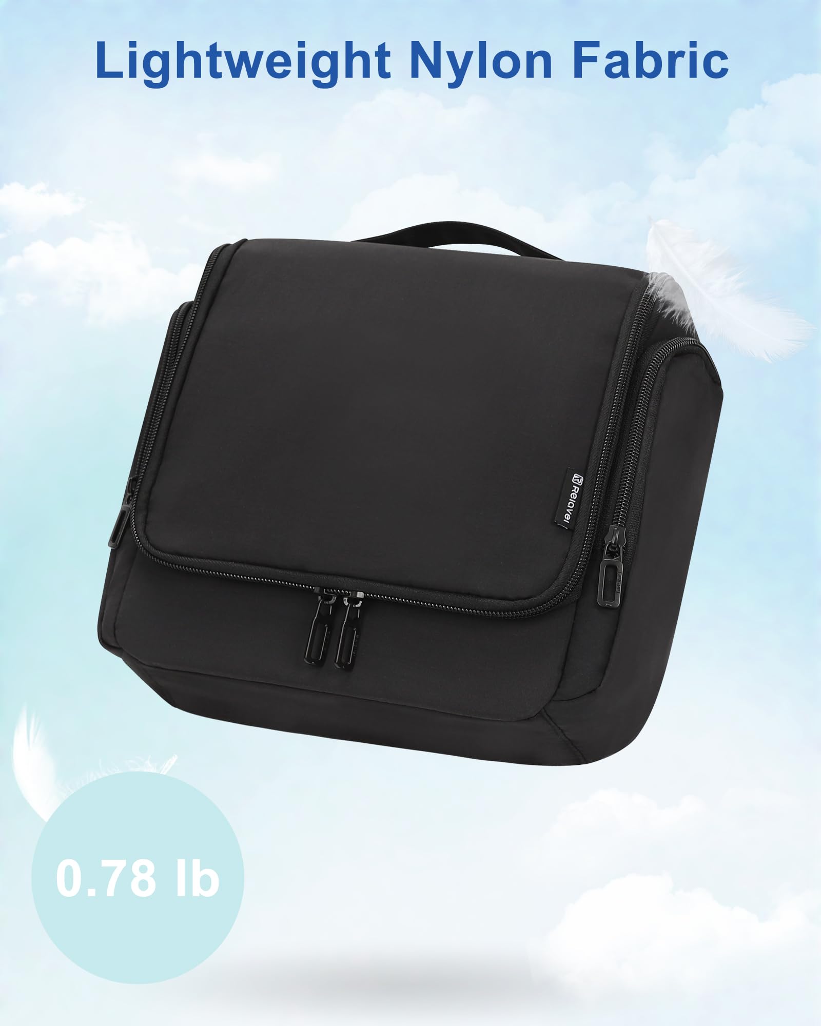 Bolsa de artículos de tocador colgante para hombres y mujeres, organizador de cosméticos de maquillaje grande impermeable, kit de afeitado Dopp, bolsas de higiene para baño, accesorios esenciales de