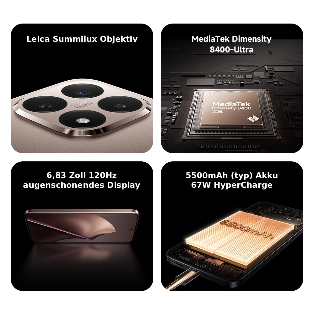 XIAOMI 15T, Smartphone 12+256GB, 6,83" 120Hz augenschonendes Display, MediaTek Dimensity 840... Ansicht 4