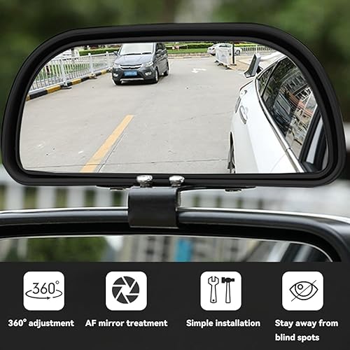 Miniatura 7 de Espejo de punto ciego para automóvil, espejo retrovisor convexo ajustable de vidrio HD, accesorios exteriores automáticos, espejo rectangular