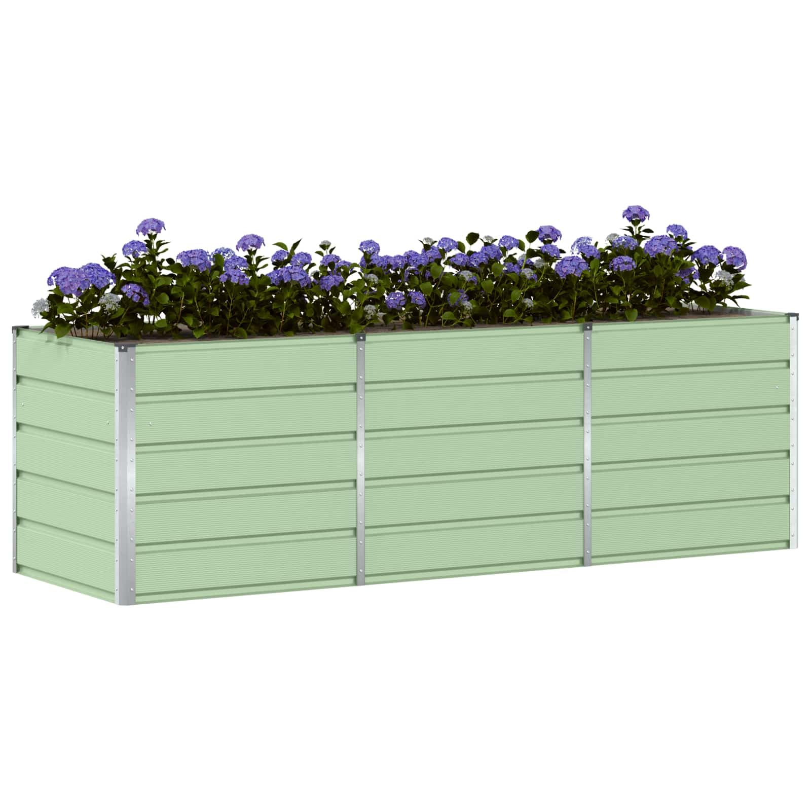 Pflanzkübel Grün aus Stahl, 240 x 80 x 75 cm, frostfest und robust, vielseitig für Garten, Balkon, Terrasse und Indoor, mit Drainage und Bewässerung für optimale Pflanzenpflege