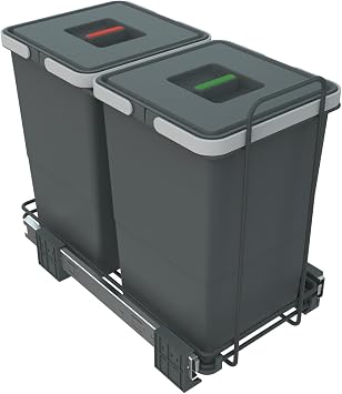 Elletipi PF01 34A2 Pull-Out Differentiated Waste Bin for Base Unit