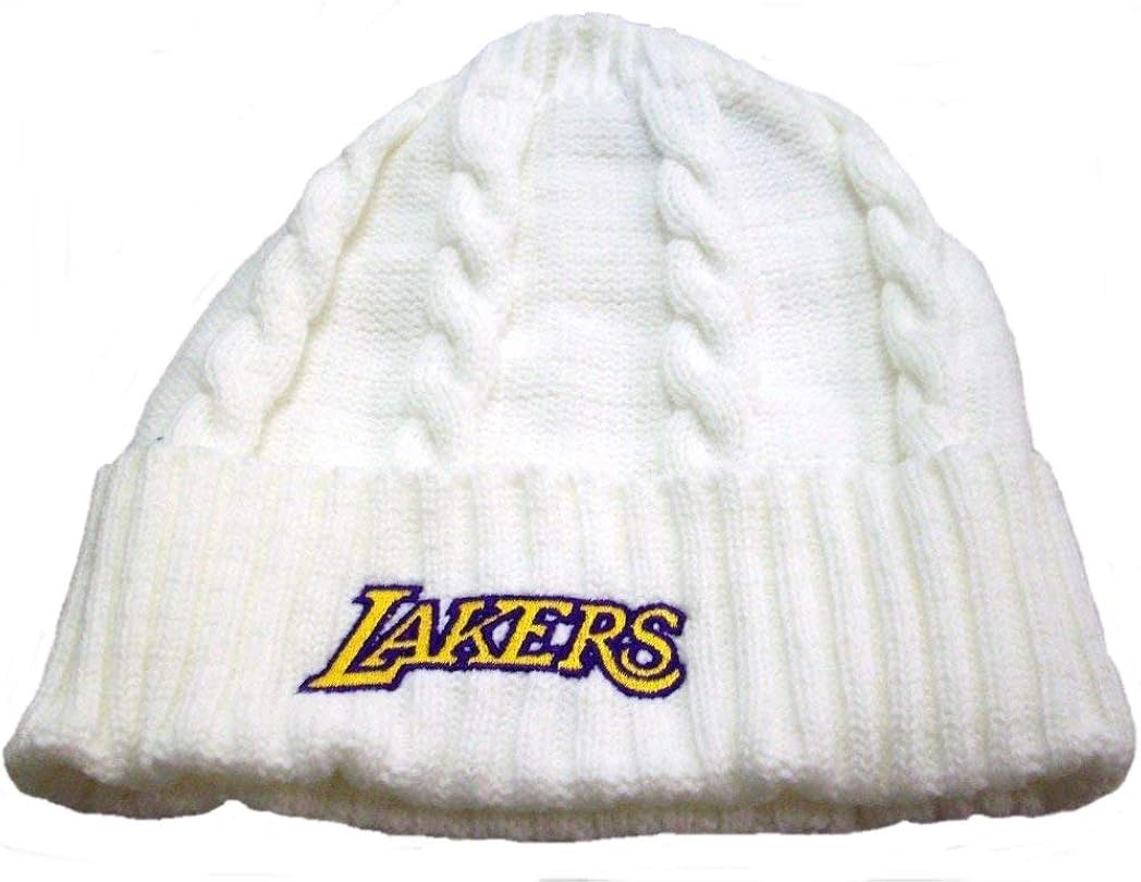 NBA Los Angeles Lakers Cuffed Braid Knited Hat : Sports Fan Apparel : Sports & Outdoors