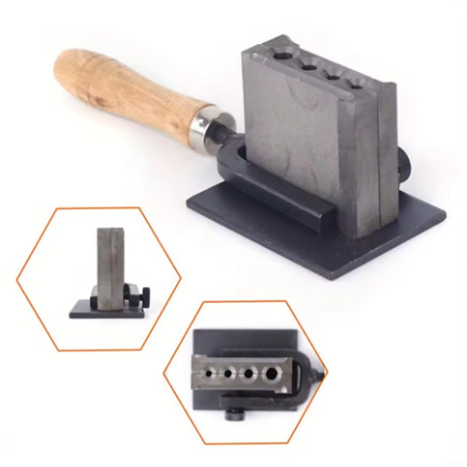 Lingot en métal réversible pour moulage en aluminium doré, argent, cuivre, aluminium, 4 tailles de cavité de 4 à 8 mm, plaque plate, outil de fabrication de bijoux, outil de raffinage 164 x 30 x 18 mm
