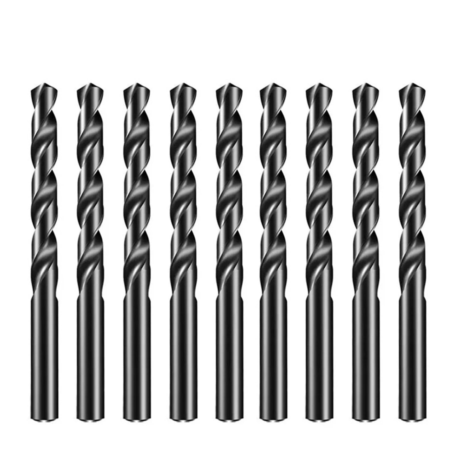Wiertło spiralne ze stali szybkotnącej M2, tlenek czarny, do wykonywania otworów w metalu, drewnie, PVC, aluminium, średnica 1 mm-14 mm(7.1mm(5pcs))