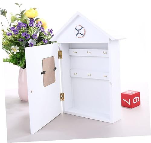 Miniatura 7 de Lurrose Gabinete de llaves de pared para llaves náutica, soporte para llaves costero, armario montado en la pared, colgadores de llaves