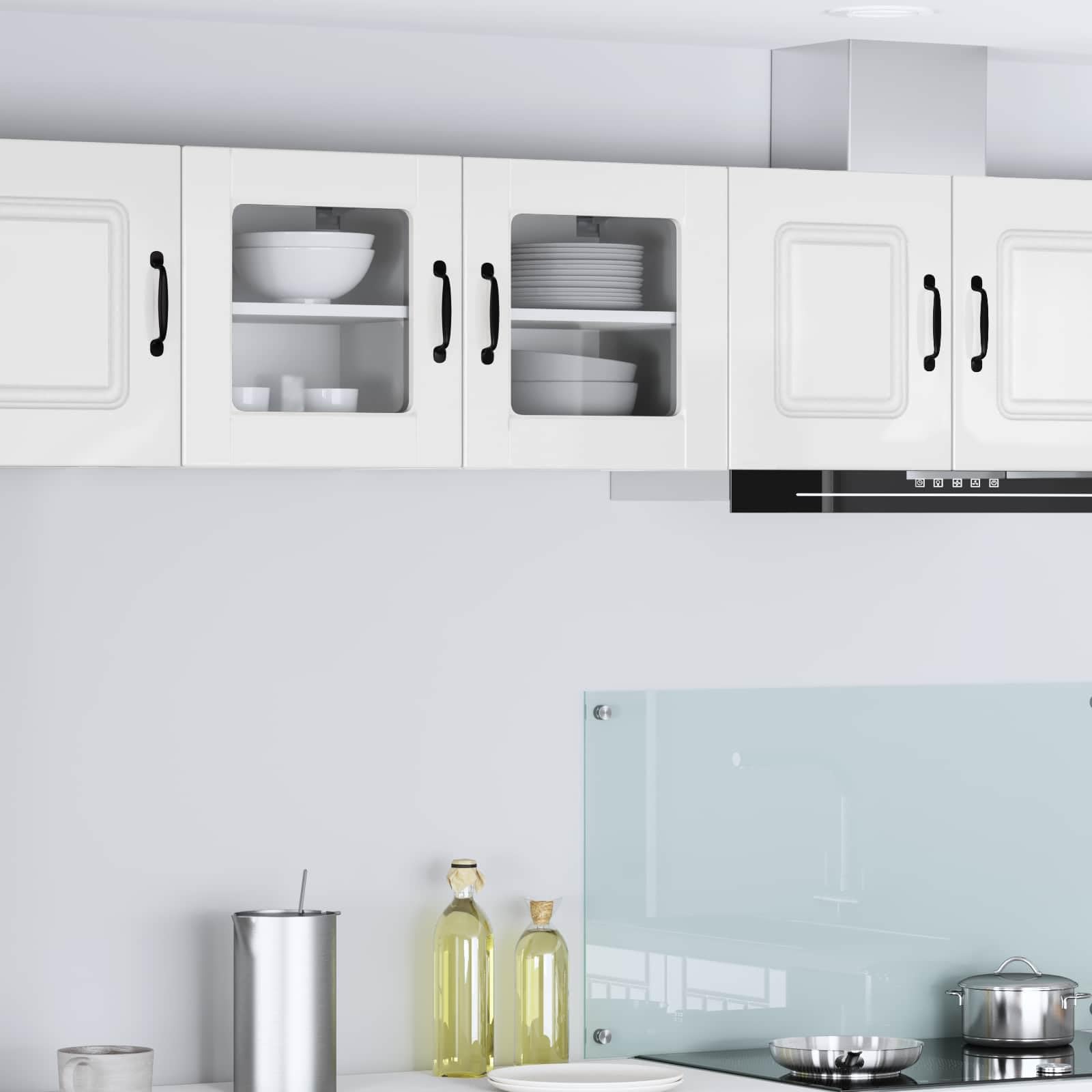 Meuble de cuisine moderne blanc brillant 40x31 cm pour petit appartement et studio compact