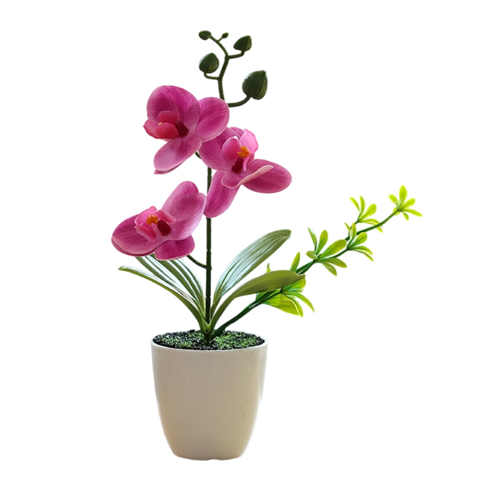 Woedpez Silk Orchids Bonsais Arrangement Artificial Floral Home Decoration Centerpieces for Living Room and Bedroom Realistic Artificial Butterfly Orchids Plant