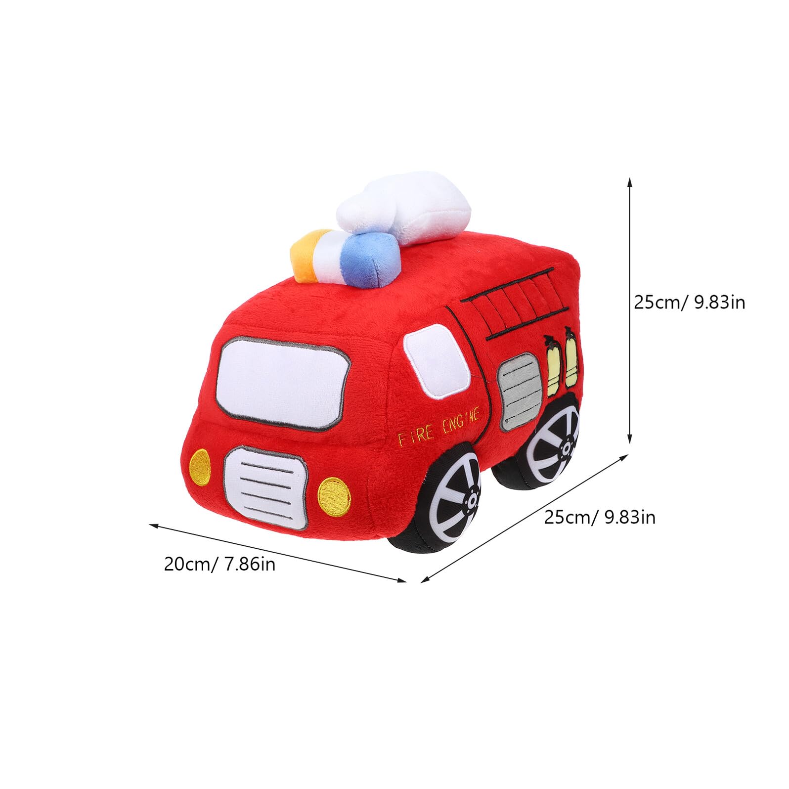 Cojín de Peluche Camión de Bomberos Rojo de Felpa PP Algodón